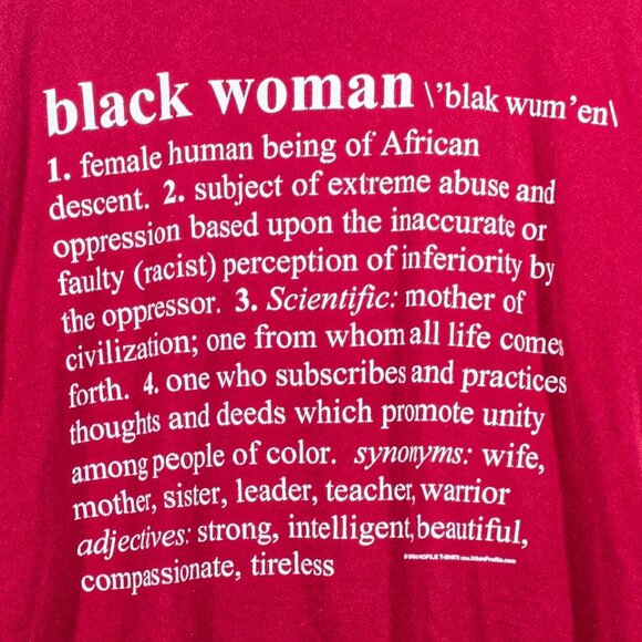 Black Woman Definition T-Shirt Urban Profile Sojourner Truth Large Y2K - Picture 11 of 11